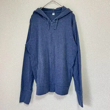 유니클로 유니클로 UV 차단 풀 집업 후드티 블루 XL