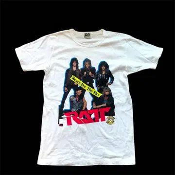 80s 데드스탁 RATT 래트 빈티지 밴딩 락 티셔츠