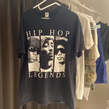 HIP HOP LEGENDS 티셔츠 L 사이즈 구제 의류