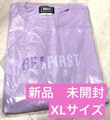 BE:FIRST 컬러 로고 롱 슬리브 티셔츠 퍼플 XL
