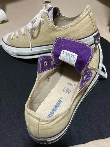 CONVERSE ALL STAR 베이지/퍼플 스니커즈