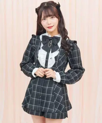 Secret Honey 액세서리 리본 긴팔 셋업