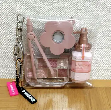 가챠 파우치 화장품 핑크 계열