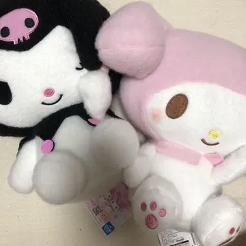 마이멜로디 쿠로미 얼굴 가리개 BIG 봉제 인형 2종 세트