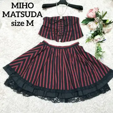 MIHO MATSUDA 미호 마츠다 코르셋&스커트 스트라이프 셋업