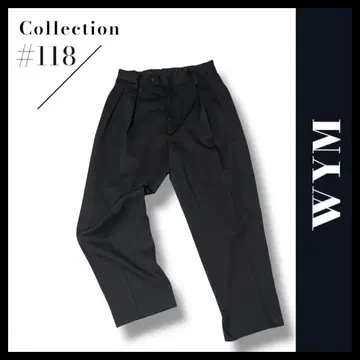 WYM RATINE SEMI WIDE TAPERED SLACKS M 블랙
