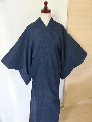 쇼와 레트로 남자용 시지라 오리 단이 유카타