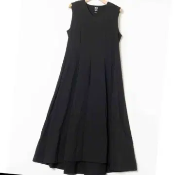 유니클로 x 띠어리 롱 원피스 M 블랙 무지