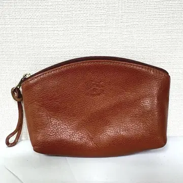 일비종떼 파우치 브라운 가죽 천연 가죽