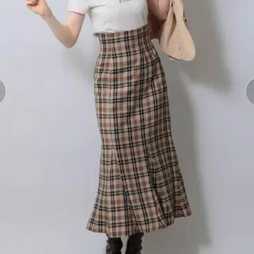 DEICY 체크 머메이드 스커트