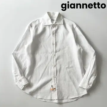 giannetto 지네토 VINCI FIT 와이드 칼라 린넨 셔츠