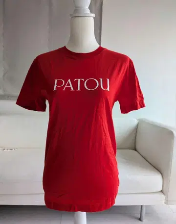 PATOU 레드 티셔츠 반팔