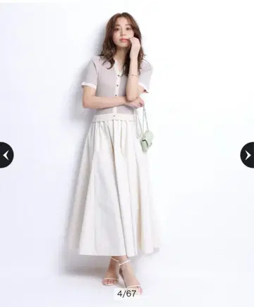 JUSGLITTY 반팔 스키퍼 도킹 원피스