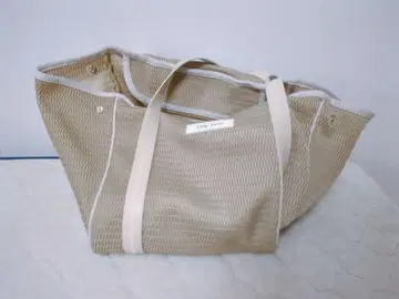 qbag paris 메쉬 토트백 베이지