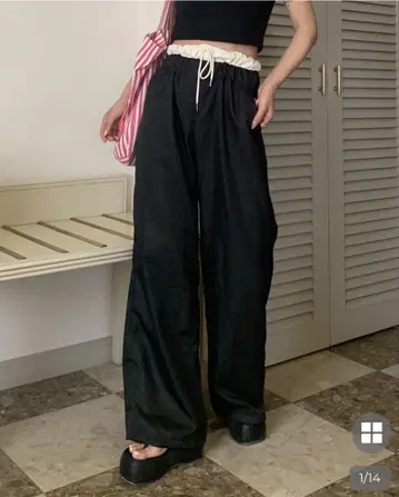 CANIE 허리 스트랩 팬츠