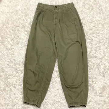 최근 폴로 랄프로렌 코튼 헤링본 크롭 팬츠 M 카키