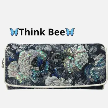 Think bee! 싱크비 장지갑 고블랑 직조 꽃무늬 스팽글