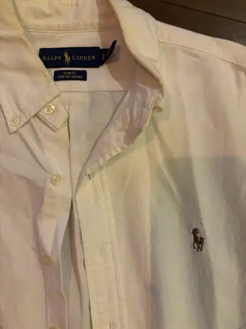 Ralph Lauren 슬림핏 와이셔츠 화이트