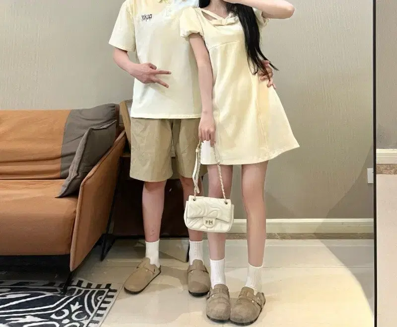 Ribbon Puff Onepiece Summer Couple Look