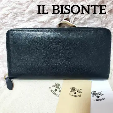 IL BISONTE 일비종떼 아치 서클 로고 라운드 지퍼 장지갑 새상품급