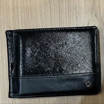블랙 합성 피혁 카드 케이스