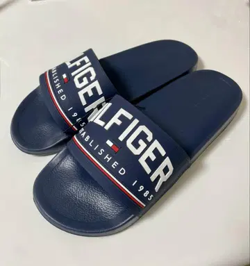 HILFIGER 퍼플 슬라이드 샌들 28cm