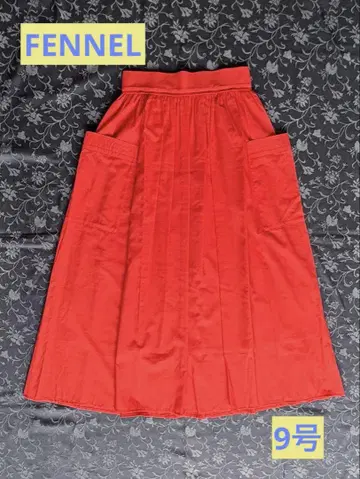 FENNEL 빨간색 플레어 스커트