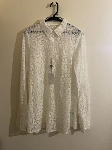 LOUNGEDRESS 라운지 드레스 별 패턴 레이스 셔츠