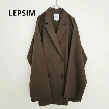 [미사용] LEPSIM 루즈 W 블레스트 긴팔 자켓 브라운 테일러드