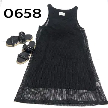 (미사용 새상품) 0658 원피스 셋업 메쉬 프리 사이즈 블랙