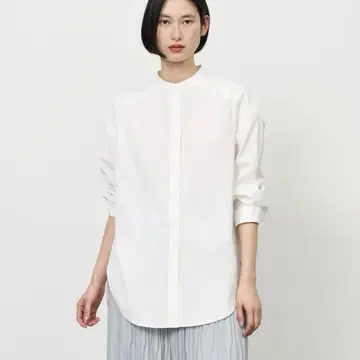 [ 새상품급 ] 소에주 soeju 밴드 카라 롱 셔츠 화이트
