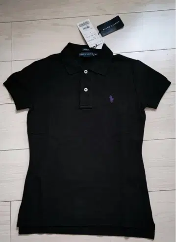 택 포함 새상품 RALPH LAUREN 피케 셔츠 블랙 XS