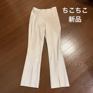 루필 le phil 초레어! 하이 스트레치 프론트 슬릿 팬츠 베이지