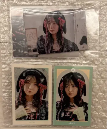 모리 아카리 Lucky2 스퀘어 캔뱃지 사진 시트 2장