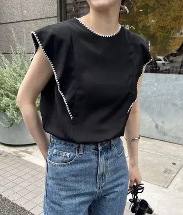 CAPRICIEUX LE'MAGE 스티치 프렌치 블라우스