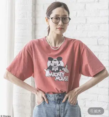 미키마우스 티셔츠 빨간색 글로벌 워크