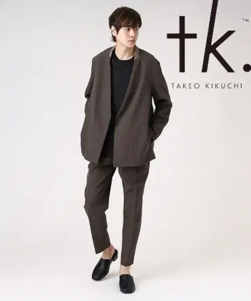 tk.TAKEO KIKUCHI 360도 스트레치 노카라 자켓