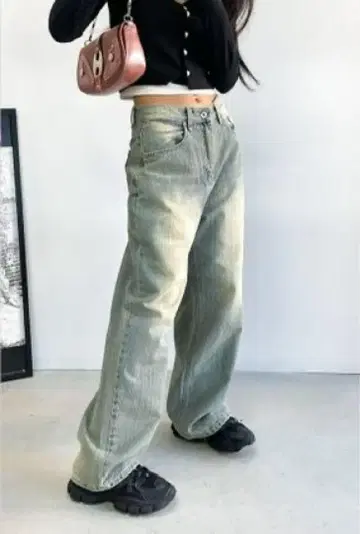ACUBICLUB rock washing 데님 와이드 데님 한국