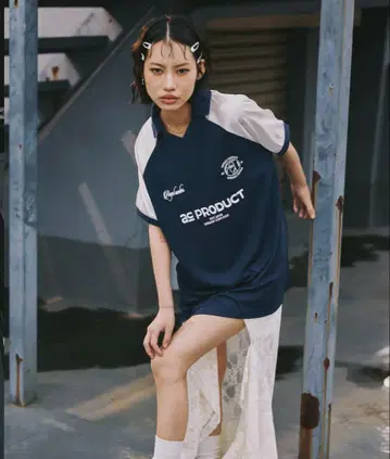 ACLENT 넘버 로고 루즈 유니폼 T