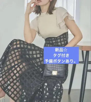dazzlin 다즐린 시어 체크 코르셋 원피스