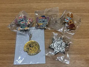 도쿄 디즈니랜드 20주년 스티치 핀 배지 5개 세트