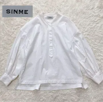 SINME 볼륨 셔츠 화이트 넉넉한 일본제