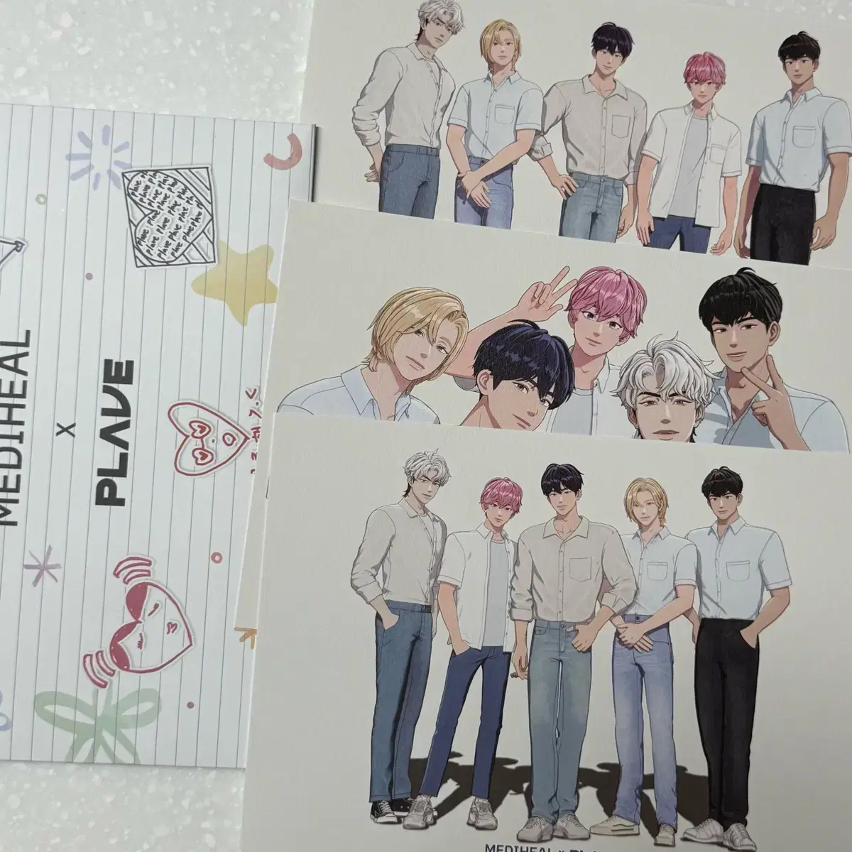 PLAVE Mediheal Mini Poster / Photo Set / Poca Holder Mediheal Pre-order Benefit