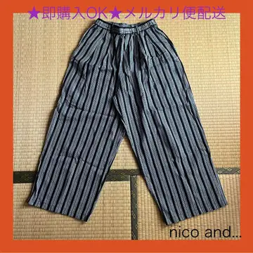 nico and... 팬츠 멀티 스트라이프 워크 팬츠 M 블랙