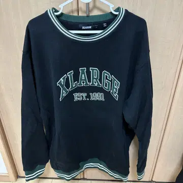 XLARGE EST. 1991 로고 트레이닝복 블랙/그린