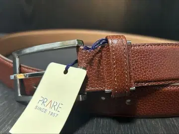 PRARIE 프렐리 브라운 가죽 벨트 미사용 새상품 택 포함