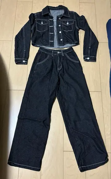 다크 데님 셋업 스트릿 오샤레 오샤레