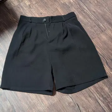 블랙 숏 팬츠 허리밴딩