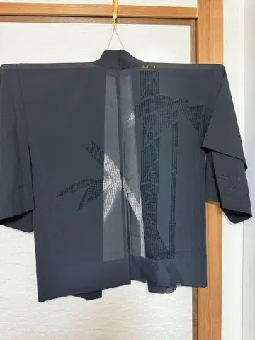 블랙 대나무 자수 겉옷 여름 아이템 명주