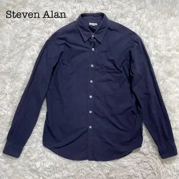 Steven Alan 긴팔 셔츠 네이비 루즈 오버 사이즈